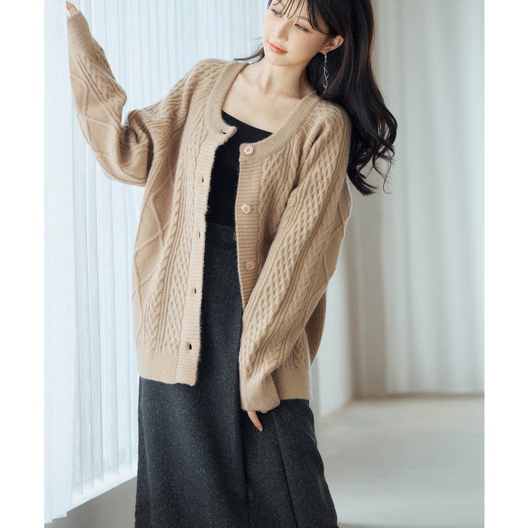 3wayケーブル編みカーディガン | SAISON DE PAPILLON  | 詳細画像31 