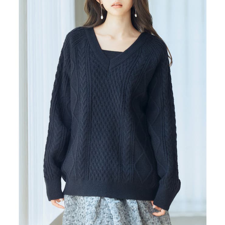 3wayケーブル編みカーディガン | SAISON DE PAPILLON  | 詳細画像3 