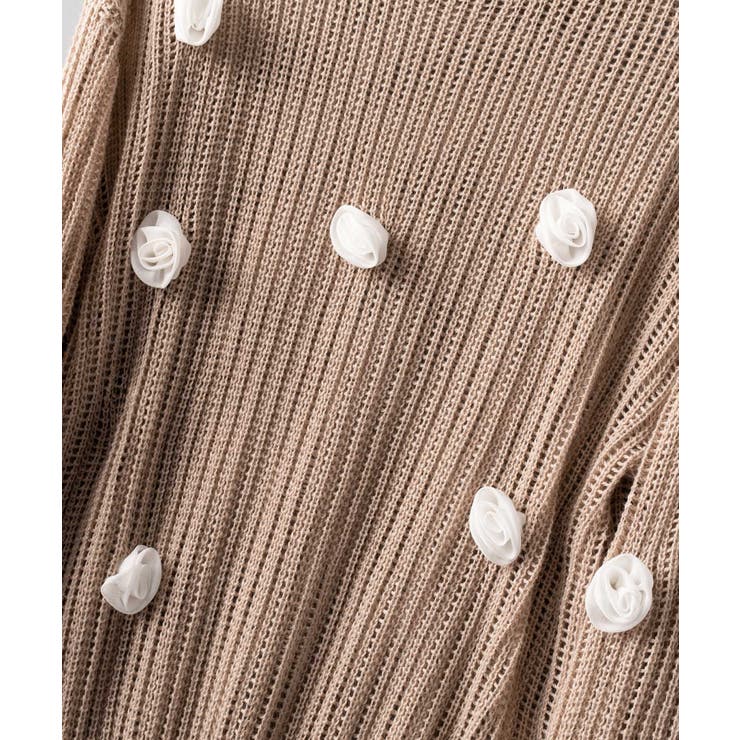 透かし編みモチーフニットプルオーバー | SAISON DE PAPILLON  | 詳細画像18 