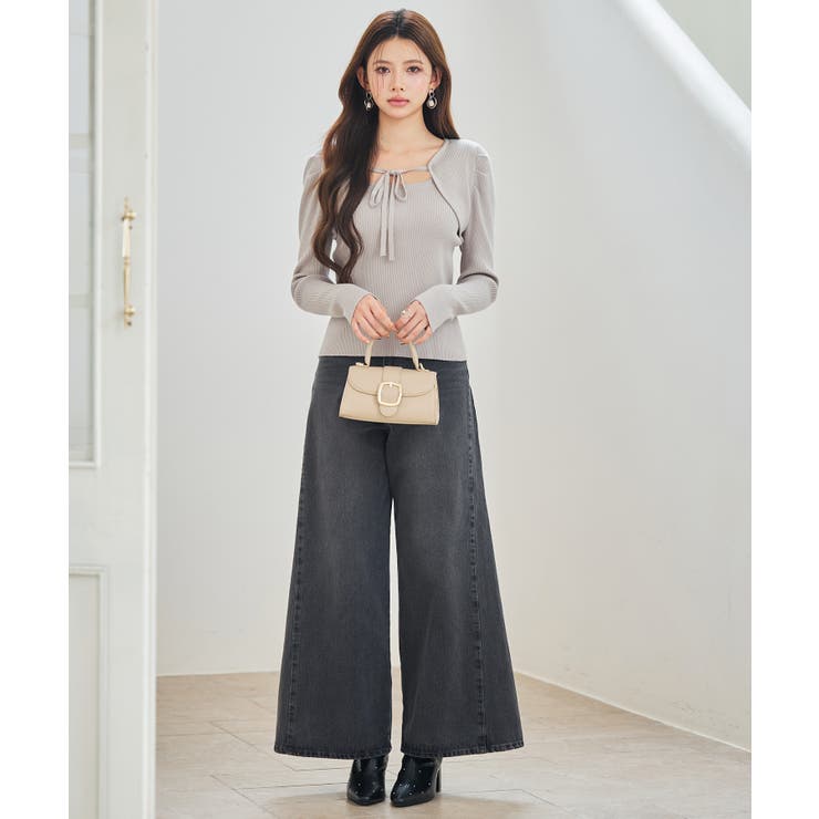 レイヤード風リブ編みニットトップス | SAISON DE PAPILLON  | 詳細画像5 