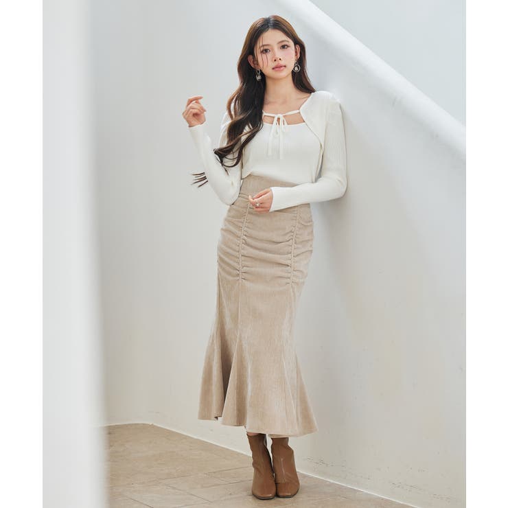 レイヤード風リブ編みニットトップス | SAISON DE PAPILLON  | 詳細画像33 