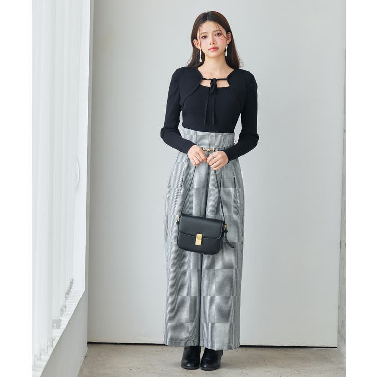 レイヤード風リブ編みニットトップス | SAISON DE PAPILLON  | 詳細画像14 