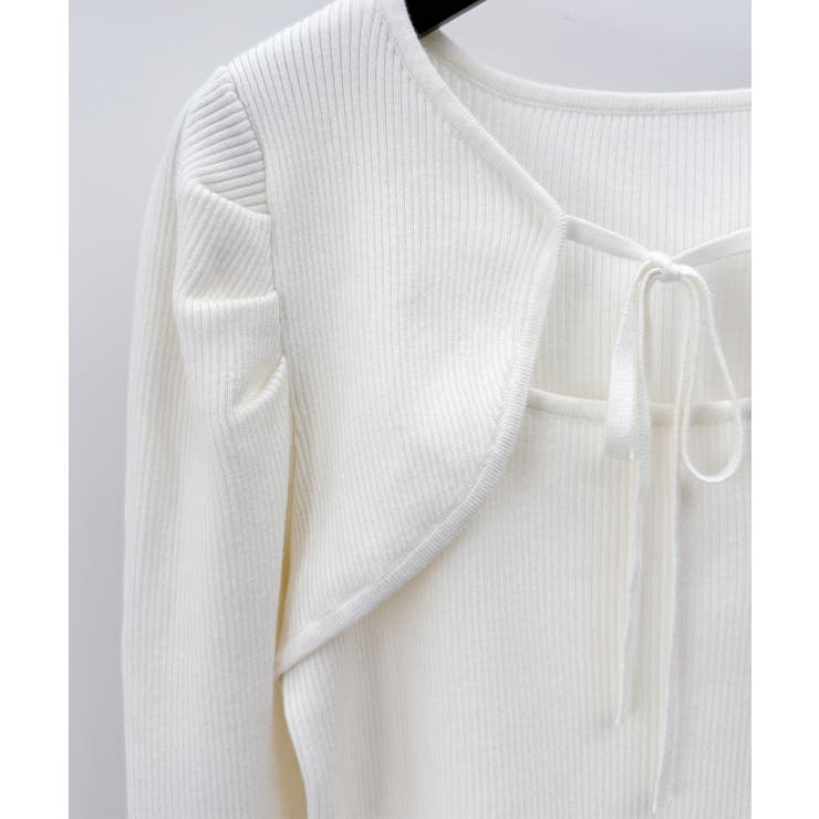 レイヤード風リブ編みニットトップス | SAISON DE PAPILLON  | 詳細画像40 