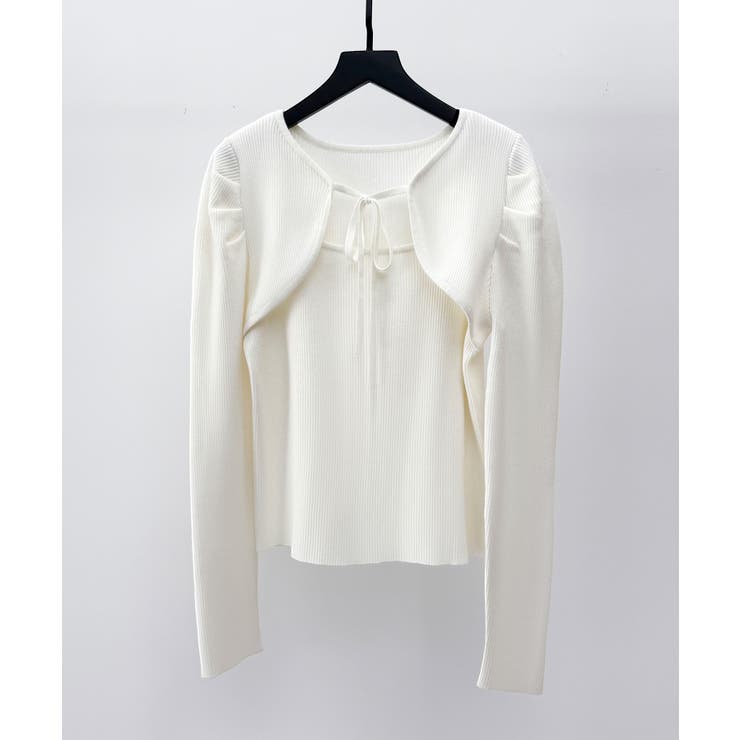 レイヤード風リブ編みニットトップス | SAISON DE PAPILLON  | 詳細画像37 