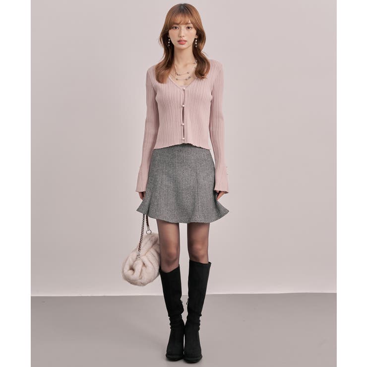 レイヤードランダムリブ編みニットトップス | SAISON DE PAPILLON  | 詳細画像28 