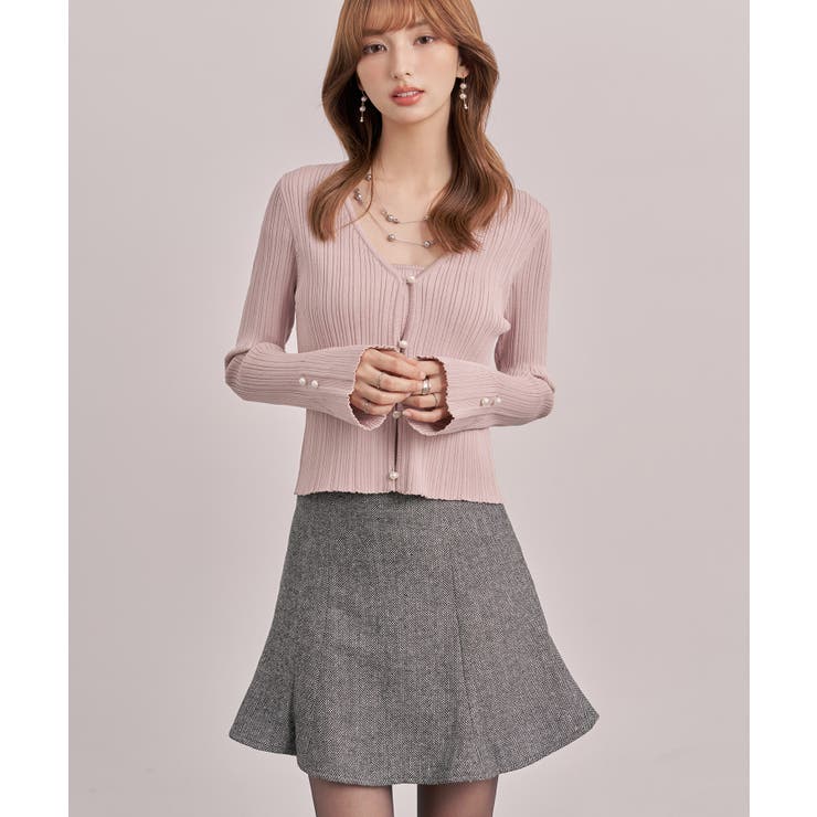 レイヤードランダムリブ編みニットトップス | SAISON DE PAPILLON  | 詳細画像29 