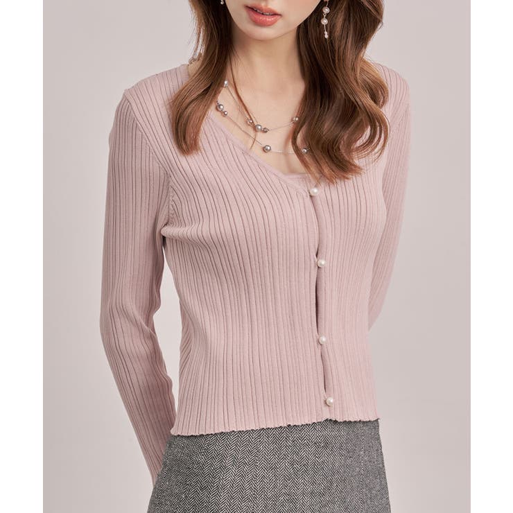 レイヤードランダムリブ編みニットトップス | SAISON DE PAPILLON  | 詳細画像32 