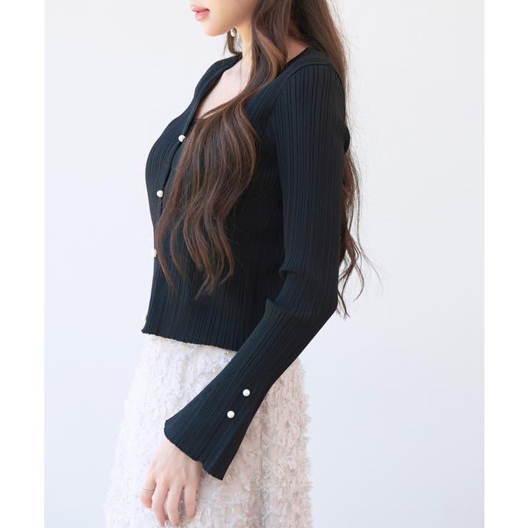 レイヤードランダムリブ編みニットトップス | SAISON DE PAPILLON  | 詳細画像17 