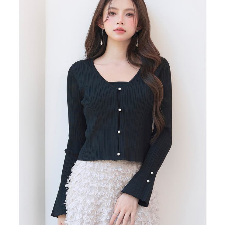 レイヤードランダムリブ編みニットトップス | SAISON DE PAPILLON  | 詳細画像19 