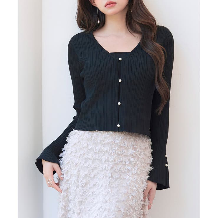 レイヤードランダムリブ編みニットトップス | SAISON DE PAPILLON  | 詳細画像20 