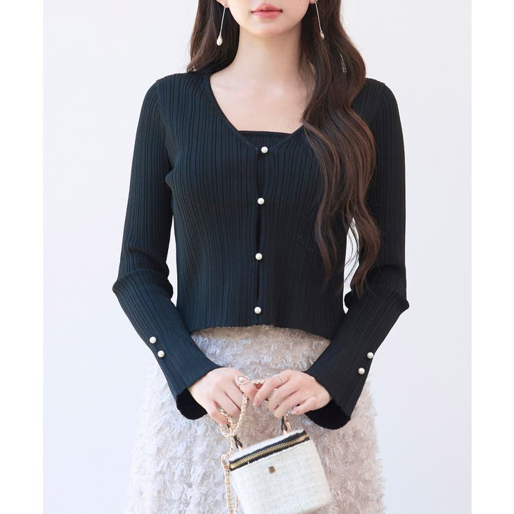 レイヤードランダムリブ編みニットトップス | SAISON DE PAPILLON  | 詳細画像21 