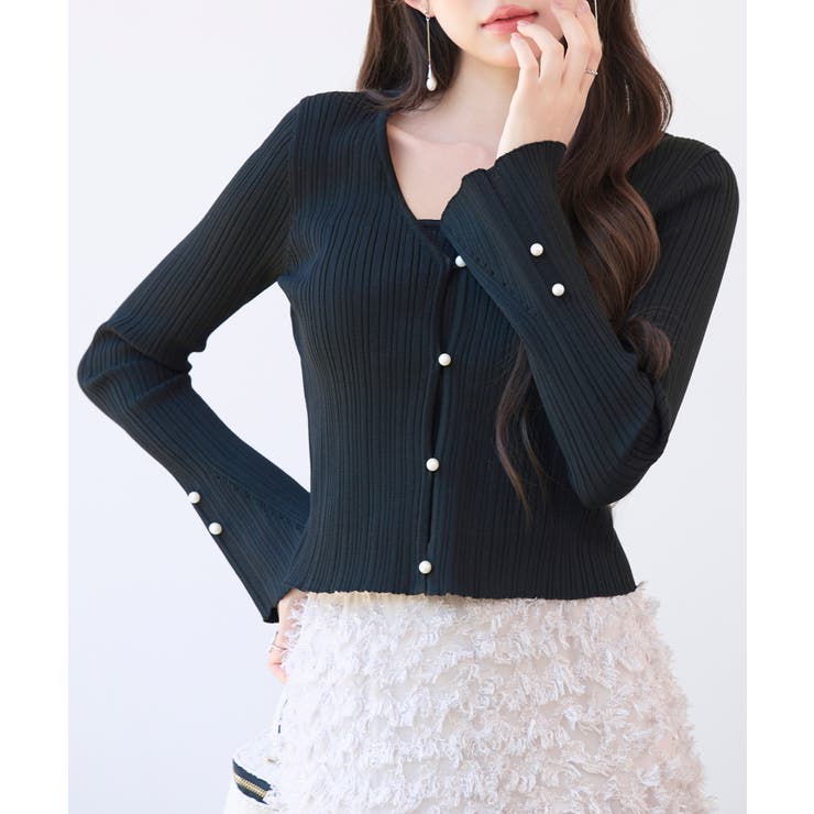 レイヤードランダムリブ編みニットトップス | SAISON DE PAPILLON  | 詳細画像23 