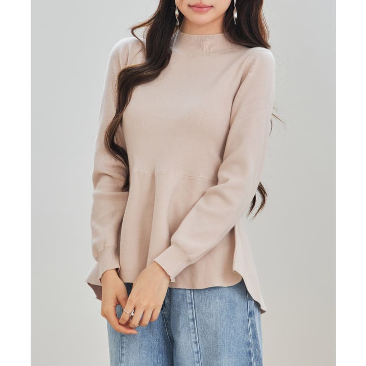 モックネックペプラムニットトップス | SAISON DE PAPILLON  | 詳細画像25 