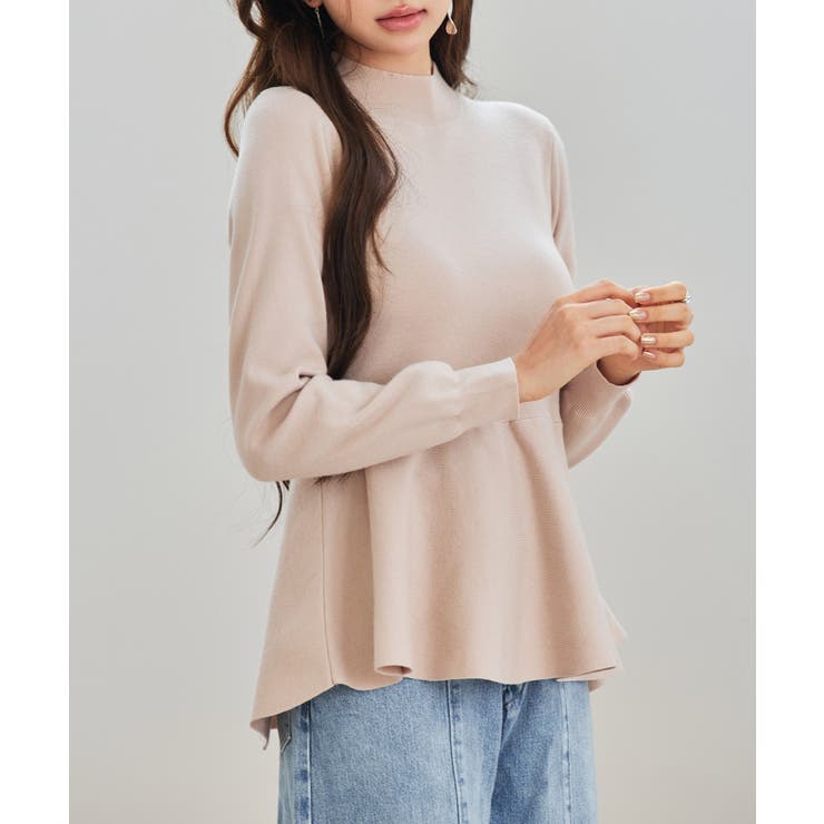 モックネックペプラムニットトップス | SAISON DE PAPILLON  | 詳細画像26 