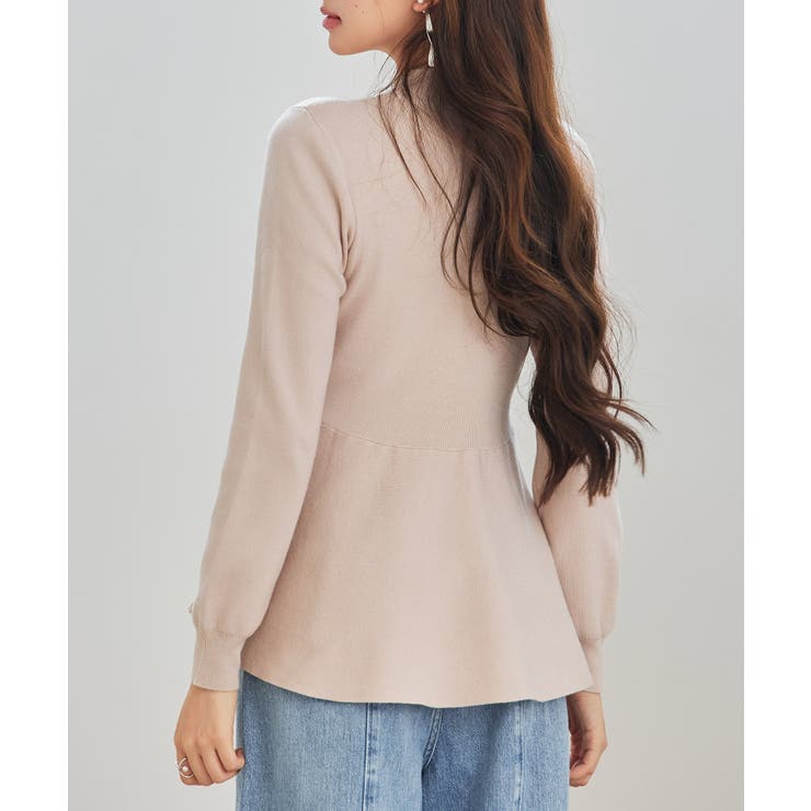 モックネックペプラムニットトップス | SAISON DE PAPILLON  | 詳細画像27 