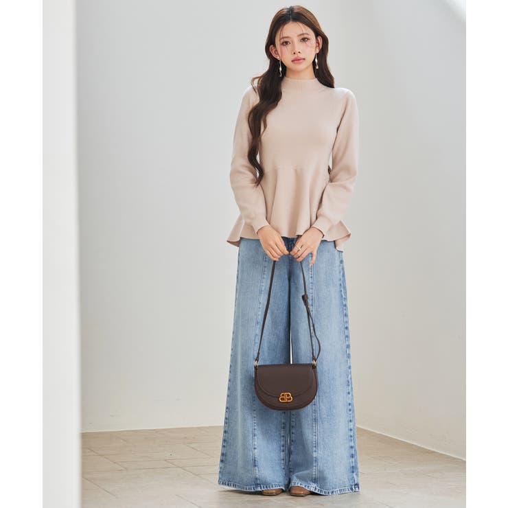 モックネックペプラムニットトップス | SAISON DE PAPILLON  | 詳細画像29 