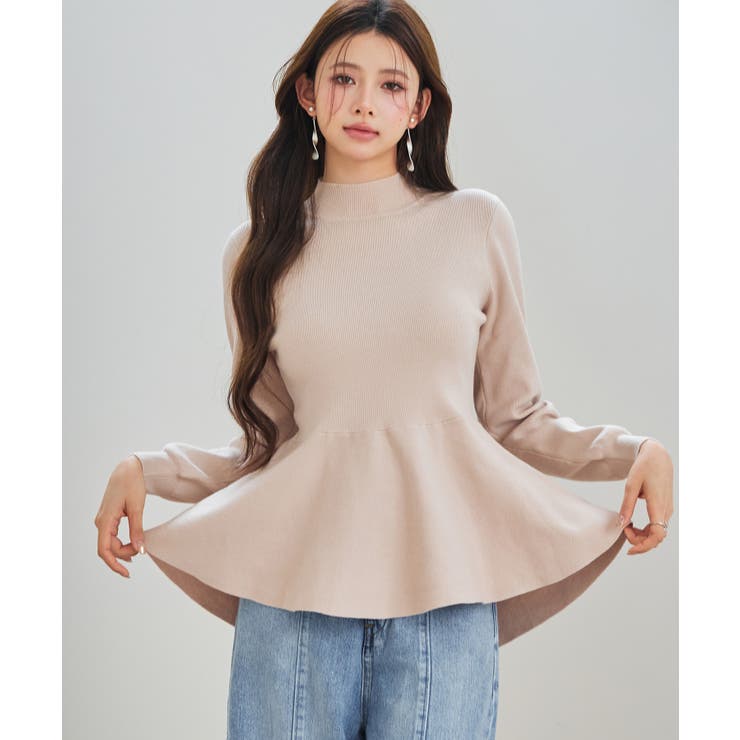 モックネックペプラムニットトップス | SAISON DE PAPILLON  | 詳細画像31 