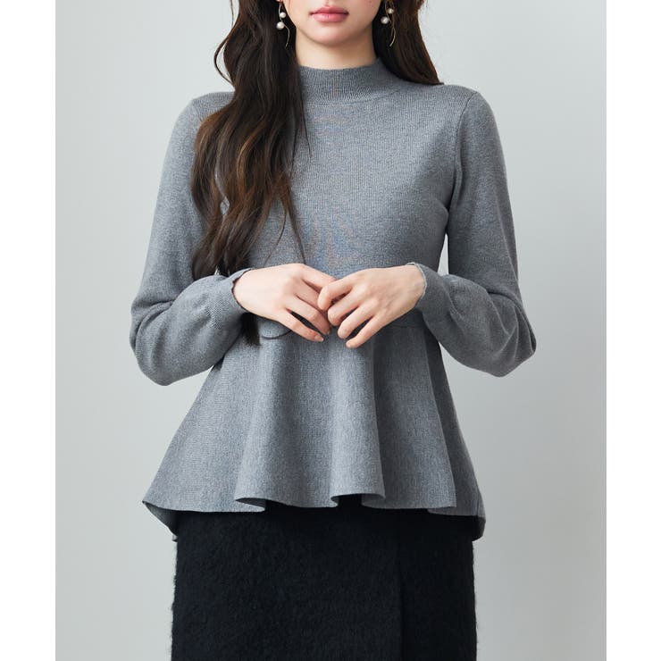 モックネックペプラムニットトップス | SAISON DE PAPILLON  | 詳細画像15 