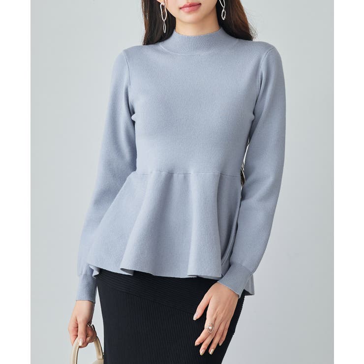 モックネックペプラムニットトップス | SAISON DE PAPILLON  | 詳細画像19 