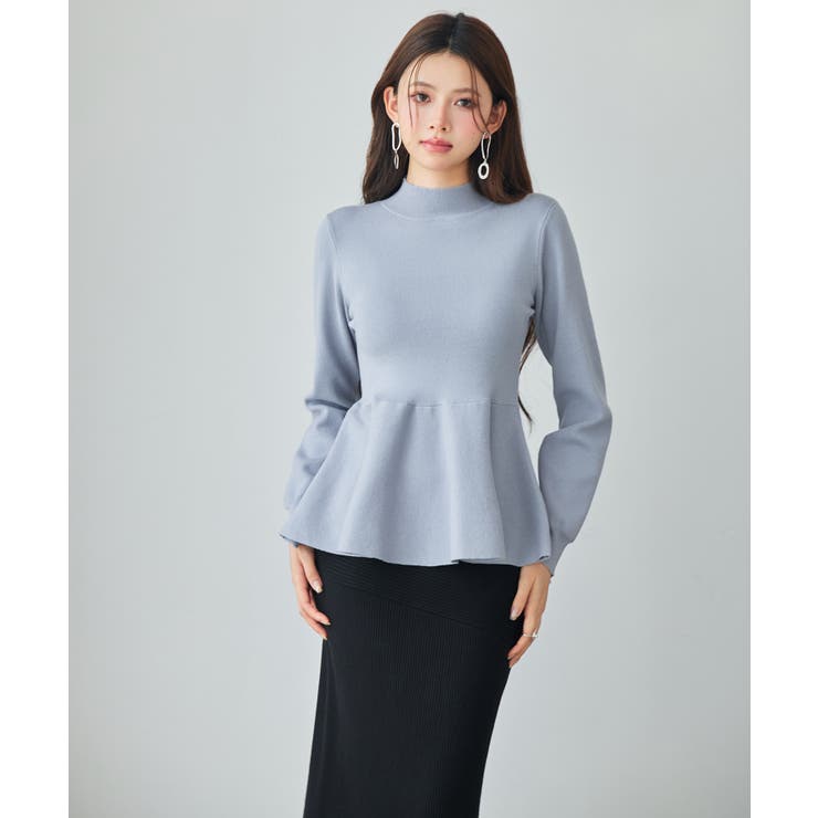 モックネックペプラムニットトップス | SAISON DE PAPILLON  | 詳細画像22 