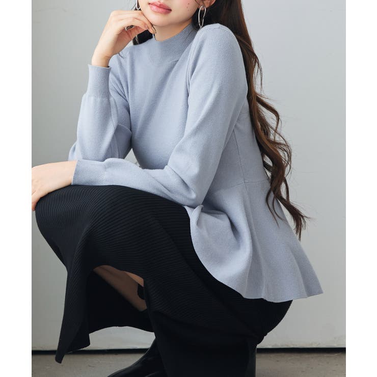 モックネックペプラムニットトップス | SAISON DE PAPILLON  | 詳細画像24 