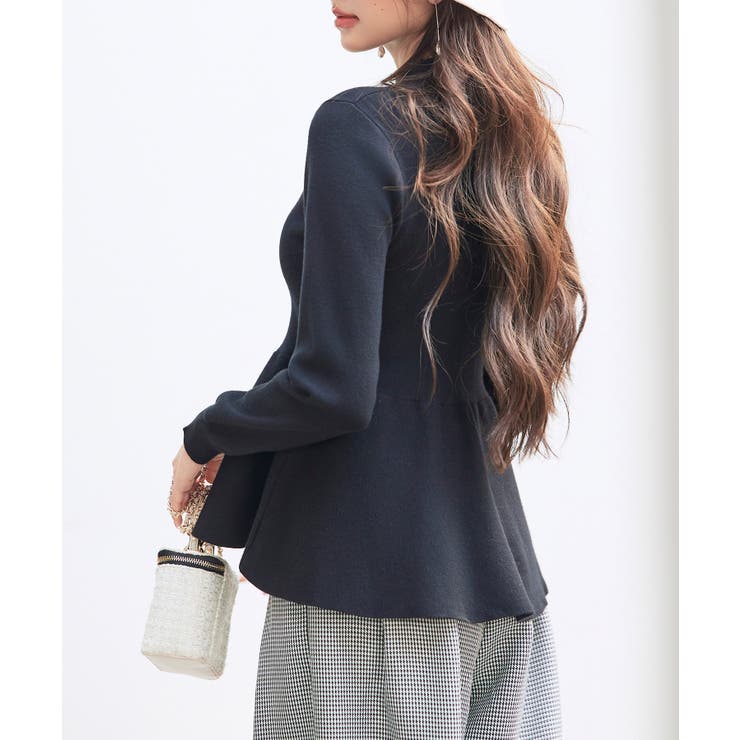 モックネックペプラムニットトップス | SAISON DE PAPILLON  | 詳細画像4 