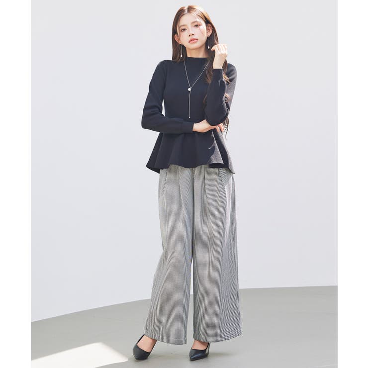 モックネックペプラムニットトップス | SAISON DE PAPILLON  | 詳細画像5 