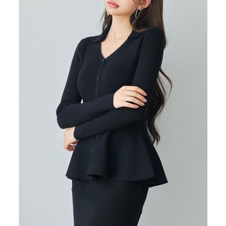 スキッパー・カラーペプラムニットトッブス | SAISON DE PAPILLON  | 詳細画像19 