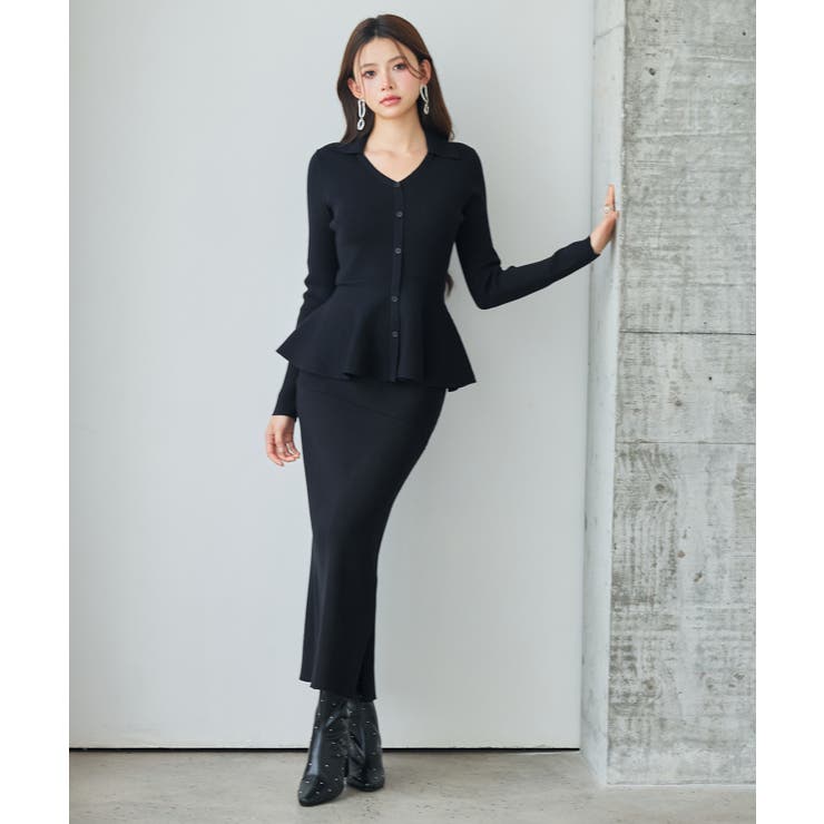 スキッパー・カラーペプラムニットトッブス | SAISON DE PAPILLON  | 詳細画像20 