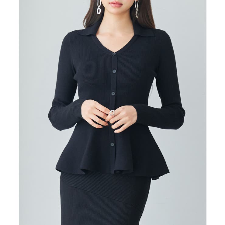 スキッパー・カラーペプラムニットトッブス | SAISON DE PAPILLON  | 詳細画像23 