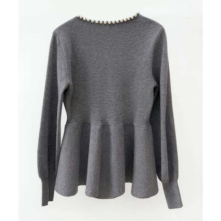 パール付きニットペプラムプルオーバー | SAISON DE PAPILLON  | 詳細画像29 