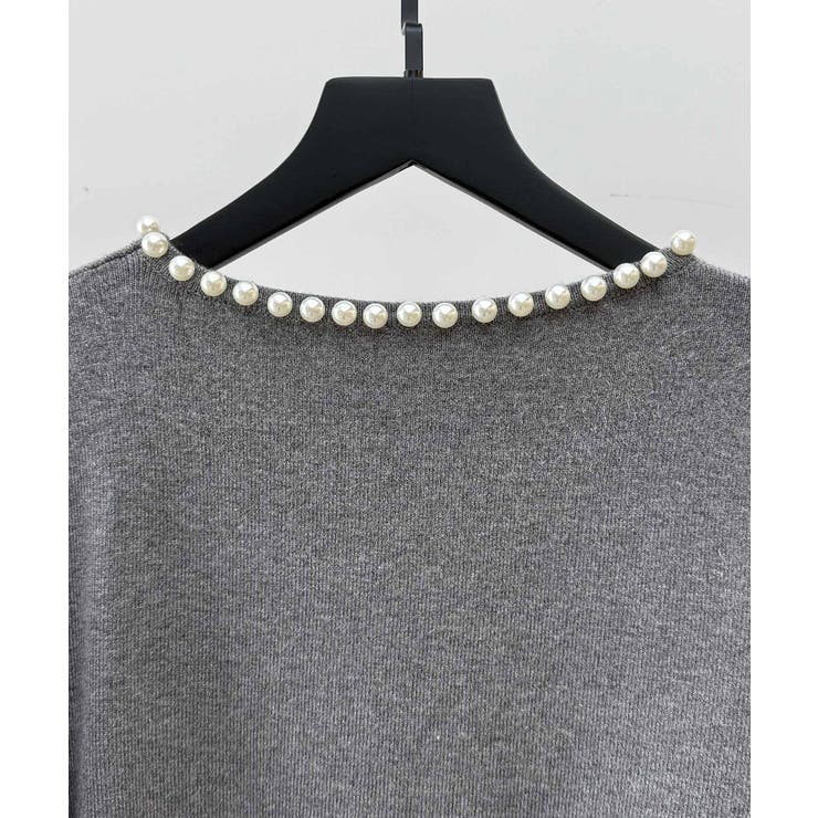 パール付きニットペプラムプルオーバー | SAISON DE PAPILLON  | 詳細画像32 