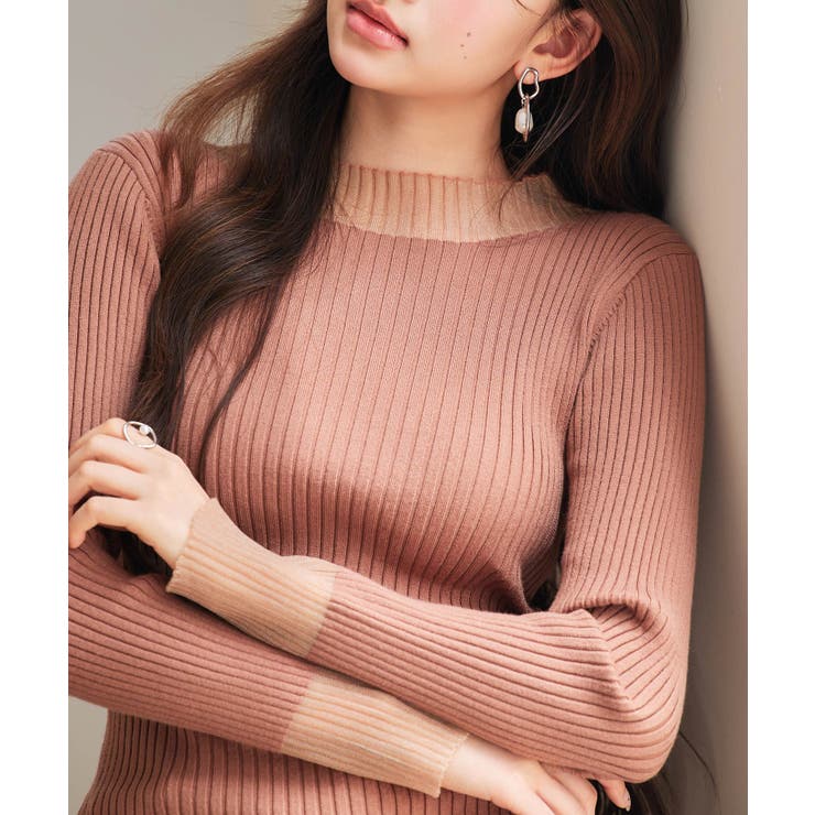 シアドッギング長袖リブニットトップス | SAISON DE PAPILLON  | 詳細画像38 