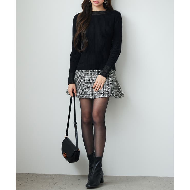 シアドッギング長袖リブニットトップス | SAISON DE PAPILLON  | 詳細画像42 