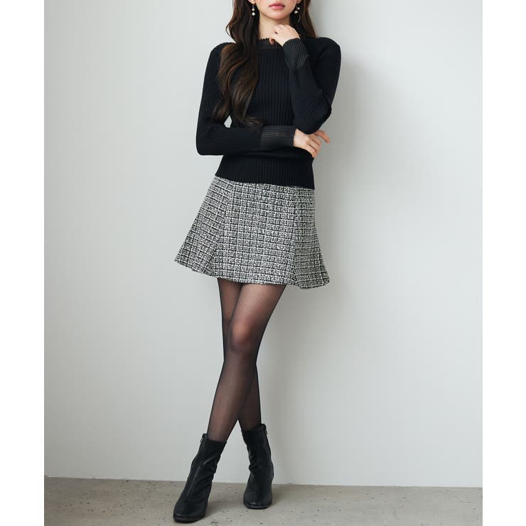 シアドッギング長袖リブニットトップス | SAISON DE PAPILLON  | 詳細画像43 