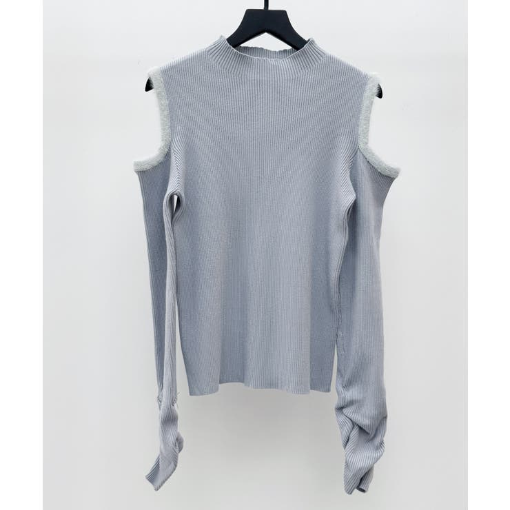 カットアウェイ・ショルダーボトルネックリブニット | SAISON DE PAPILLON  | 詳細画像34 