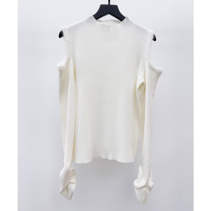 カットアウェイ・ショルダーボトルネックリブニット | SAISON DE PAPILLON  | 詳細画像36 