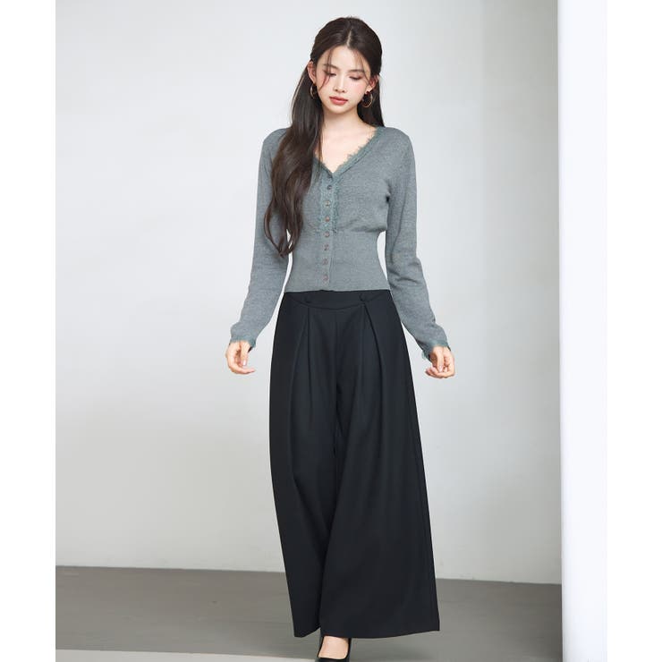 ハイウエストショート丈ニットカーディガン | SAISON DE PAPILLON  | 詳細画像5 