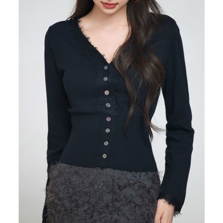 ハイウエストショート丈ニットカーディガン | SAISON DE PAPILLON  | 詳細画像21 