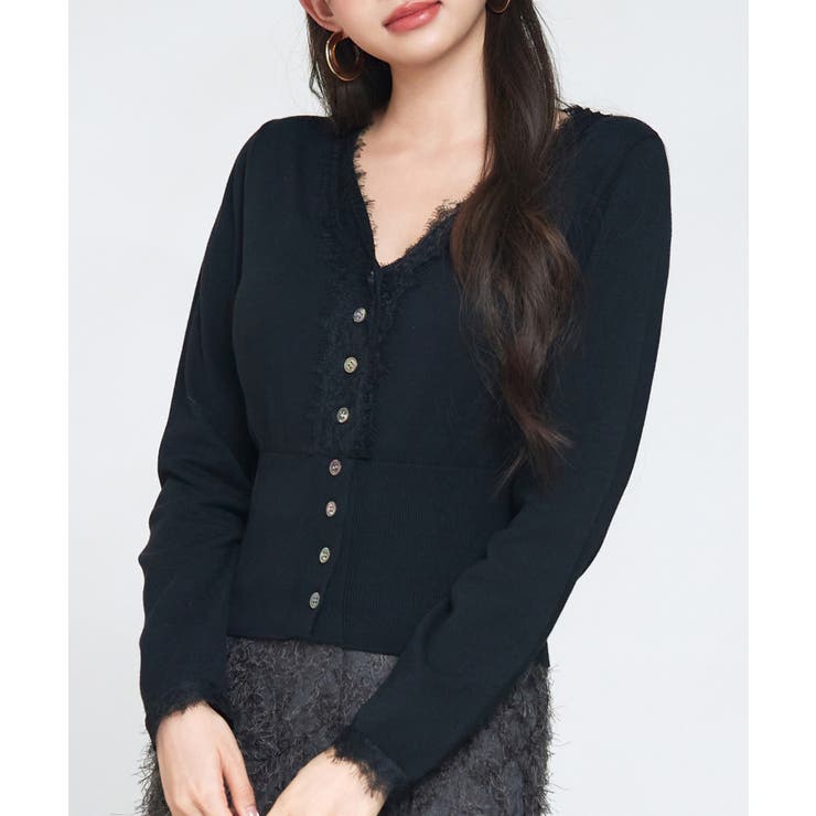 ハイウエストショート丈ニットカーディガン | SAISON DE PAPILLON  | 詳細画像13 