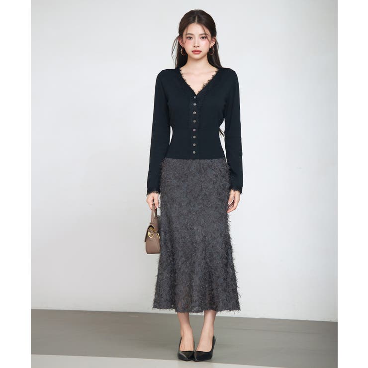 ハイウエストショート丈ニットカーディガン | SAISON DE PAPILLON  | 詳細画像15 