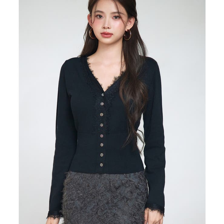 ハイウエストショート丈ニットカーディガン | SAISON DE PAPILLON  | 詳細画像16 