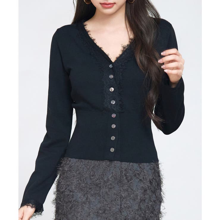 ハイウエストショート丈ニットカーディガン | SAISON DE PAPILLON  | 詳細画像18 