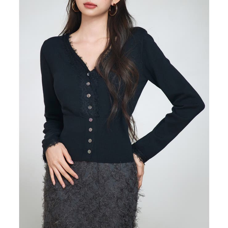 ハイウエストショート丈ニットカーディガン | SAISON DE PAPILLON  | 詳細画像20 