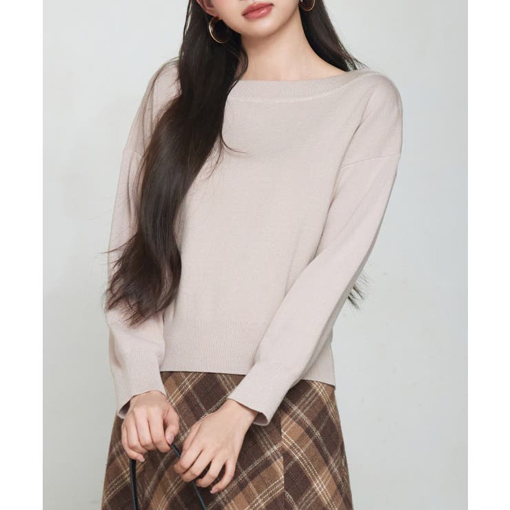 オフショルダー 長袖 ニットトッブス | SAISON DE PAPILLON  | 詳細画像28 