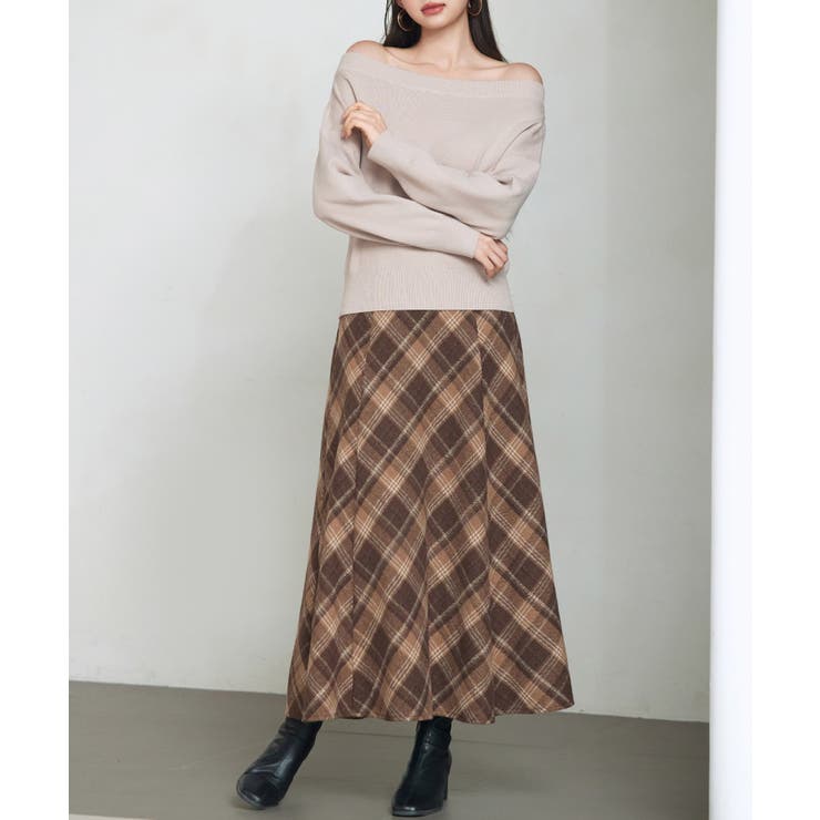 オフショルダー 長袖 ニットトッブス | SAISON DE PAPILLON  | 詳細画像34 