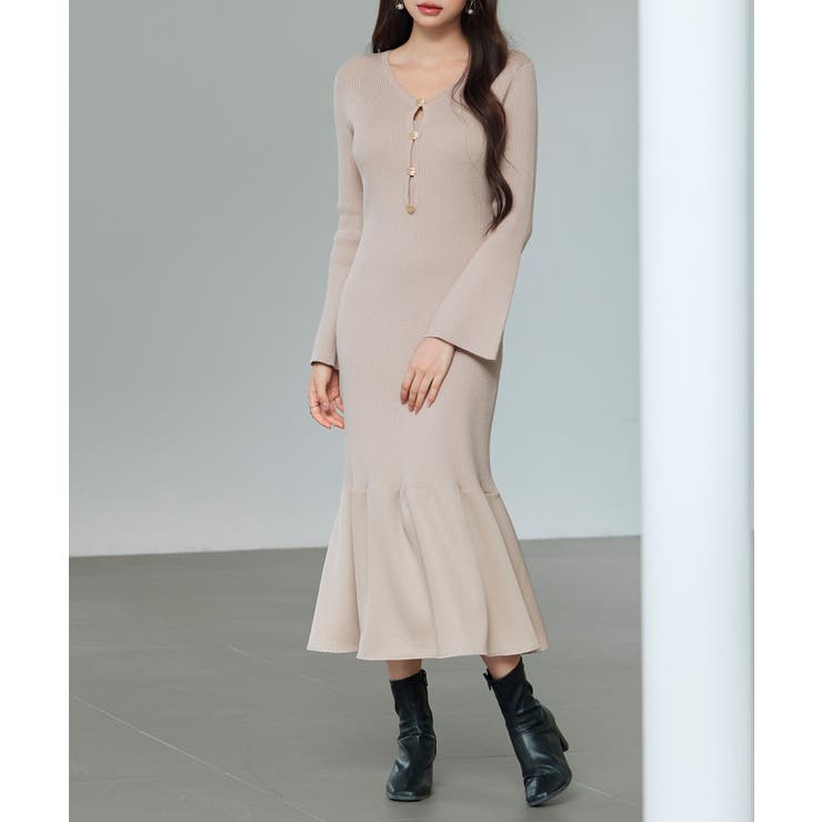 デシンドッキングマーメイドニットワンピース | SAISON DE PAPILLON  | 詳細画像12 