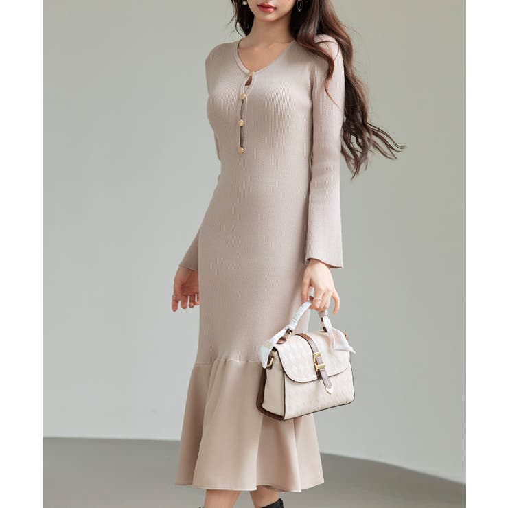 デシンドッキングマーメイドニットワンピース | SAISON DE PAPILLON  | 詳細画像13 