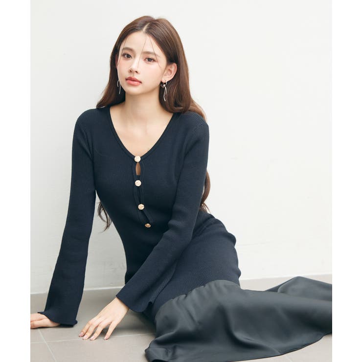 デシンドッキングマーメイドニットワンピース | SAISON DE PAPILLON  | 詳細画像8 