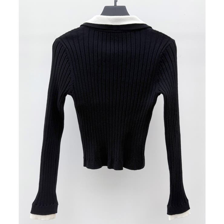 レイヤー配色カラーリブニット | SAISON DE PAPILLON  | 詳細画像33 